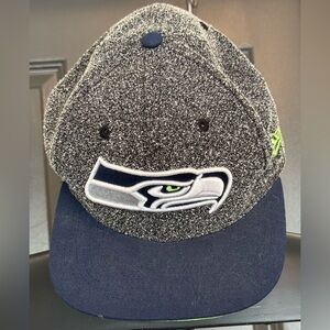 Seattle Seahawks NFL Baseball Style Hat New Era Blue & Gray Adjustable